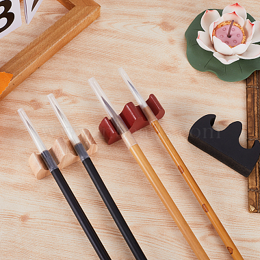 3Pcs 3 Colors Wooden Chinese Calligraphy Brush Holder(AJEW-GF0007-77)-4
