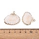Electroplate Natural Sea Shell Pendants(SSHEL-T018-15)-3