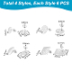 24Pcs 4 Style Round Oval Rhombus 304 Stainless Steel Stud Earring Findings(STAS-UN0056-21)-3