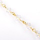 Handmade Bicone Glass Beads Chains for Necklaces Bracelets Making(X-AJEW-JB00039-01)-1