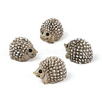 Synthetic Resin Hedgehog Miniature Ornaments, Micro Landscape Home Dollhouse Accessories, Pretending Prop Decorations, Dark Khaki, 18x13x12mm(AJEW-WH0606-67B)