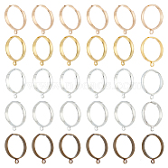 50Pcs 5 Colors Adjustable Brass Loop Ring Base, Finger Ring Components, Mixed Color, Hole: 2mm, US Size 6~10(17~20mm), 10Pcs/color(KK-DC0002-52)