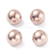 Ion Plating(IP) 202 Stainless Steel Beads, Half Drilled, Round, Rose Gold, 5x4.5mm, Half Hole: 2mm(STAS-M295-01RG-03)