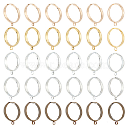 50Pcs 5 Colors Adjustable Brass Loop Ring Base, Finger Ring Components, Mixed Color, Hole: 2mm, US Size 6~10(17~20mm), 10Pcs/color(KK-DC0002-52)