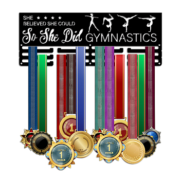 Iron Medal Hanger Holder Display Wall Rack, with Screws, Gymnastics, Sports, 150x400mm