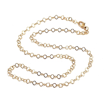 304 Stainless Steel Necklaces, Ring, Real 18K Gold Plated, 21.34 inch(54.2cm)