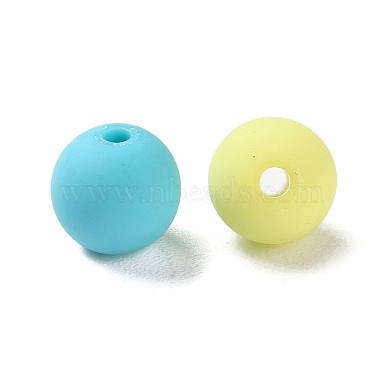 Rubberized Style Imitated Silicone Acrylic Beads(MACR-D029-01J)-2