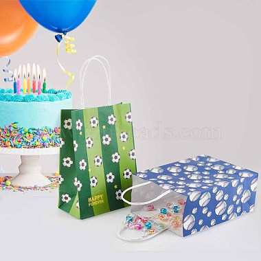 25Pcs 5 Colors Rectangle with Sport Good Pattern Paper Bags(CARB-OC0001-01)-6