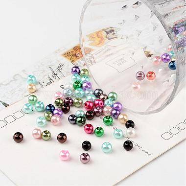 Mixed Pearlized Glass Pearl Round Beads(X-HYC002)-2