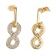 Brass Micro Pave Clear Cubic Zirconia Dangle Stud Earrings(EJEW-F256-02G)-2