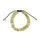 8mm Round Natural Lemon Jade Braided Bead Bracelets(BJEW-C067-01B-02)-2