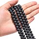 Natural Black Agate Beads Strands(X-G-H1617)-2