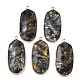 Assembled Synthetic Pyrite and Kyanite/Cyanite/Disthene Pendants(G-R481-08)-1