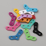 12Pcs Acrylic Locking Stitch Marker, Socks Shape, Mixed Color, 3.45x2.95x0.25cm, Hole: 3.5mm(DIY-WH0622-725)