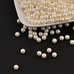 Imitation Pearl Acrylic Beads, No Hole, Round, Beige, 1.5~2mm, about 10000pcs/bag(OACR-S011-2mm-Z24)