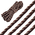 12.5M Polyester Twist Lip Cord Trim, Upholstery Trim Edge Sewing Piping Cord for Curtain Sofa Decoration, Coconut Brown, 17x7mm, about 13.67 Yards(12.5m)/Bundle(SRIB-WH0011-147D)