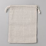 Linen Pouches, Drawstring Bag, Rectangle, Wheat, 20.2x15x0.7cm(ABAG-WH0044-42B)