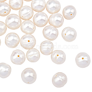 Natural Cultured Freshwater Pearl Beads Strands, Round, Antique White, 6~7x7~8.5mm, Hole: 0.5mm, about 24pcs/strand, 7.09 inch(18cm)(PEAR-NB0001-07)