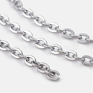 Iron Cable Chains, Unwelded, with Spool, Flat Oval, Popular for Jewelry Making, Important Decoration, Lead Free, Gunmetal, 3x2x0.6mm, about 328.08 Feet(100m)/roll(CH-S041-B-LF)
