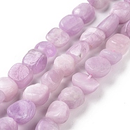 Natural Kunzite Beads Strands, Nuggets, 11~14x11~12x6.5~8mm, Hole: 0.8mm, about 35pcs/strand, 15.94''(40.5cm)(G-A208-01A)
