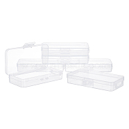 Polypropylene(PP) Storage Containers Box Case, with Lids, for Small Items and Other Craft Projects, Rectangle, Clear, 12.8x6.6x2.2cm(CON-WH0073-65)