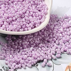 Glass Seed Beads, Peanut, Violet, 3.5~4x2~2.5x2~2.3mm, Hole: 0.8mm(SEED-K009-02A-06)