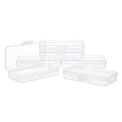 Polypropylene(PP) Storage Containers Box Case, with Lids, for Small Items and Other Craft Projects, Rectangle, Clear, 12.8x6.6x2.2cm(CON-WH0073-65)