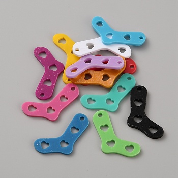 12Pcs Acrylic Locking Stitch Marker, Socks Shape, Mixed Color, 3.45x2.95x0.25cm, Hole: 3.5mm