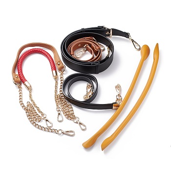 PU Leather Bag Straps, Bag Handles, for Bag Replacement Accessories, Mixed Color, 41.7~123x1.3~4.2x0.3~1.3cm