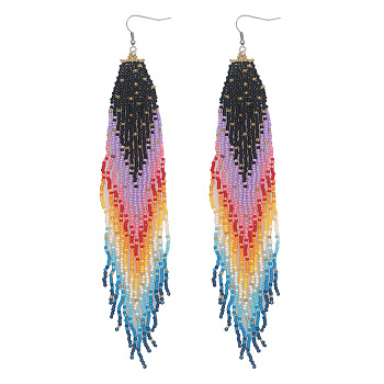 Bohemian Tassel Earrings for Bestie: Colorful Beads and Fringe Design