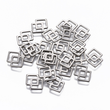 16mm Stainless Steel Color Rhombus Stainless Steel Cabochons