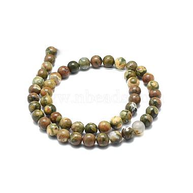 Natural Rhyolite Jasper Beads Strands(G-F674-03AB-8mm)-2