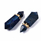 Faceted Natural Lapis Lazuli Pendants(G-T131-15B)-3