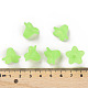 Green Frosted Transparent Acrylic Flower Beads(X-PLF018-05)-4