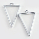 Pendentifs lunette arrière de triangle en alliage plaqué rack(PALLOY-S047-09D-FF)-1