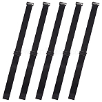 5Pcs Nylon Extended Shoulder Strap, Undergarment Sewing Fasteners, Black, 225~410x18.5x1mm(FIND-MA0001-05B)
