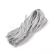 Polyester Cord, Chinese Knotting Cord, Round, Gray, 1.5mm, about 14.22 Yards(13m)/Bundle(OCOR-XCP0001-75)