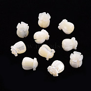 Natural Trochid Shell/Trochus Shell Beads, Lily of the Valley, Seashell Color, 9.5x7.5mm, Hole: 1mm(SSHEL-T014-32)