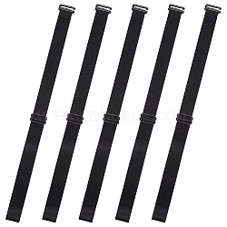 MAYJOYDIY US 5Pcs Nylon Extended Shoulder Strap, Undergarment Sewing Fasteners, Black, 225~410x18.5x1mm(FIND-MA0001-05B)