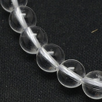 Grade A Natural Quartz Crystal Beads Strands, Rock Crystal Beads, Round, Clear, 4mm, Hole: 1mm, about 95pcs/strand, 16 inch