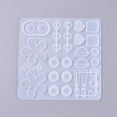 DIY Dangle Earring Accessories Silicone Molds(X-DIY-K017-06)-2