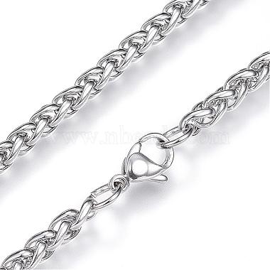 304 Stainless Steel Wheat Chain Necklaces(NJEW-D285-14P)-2