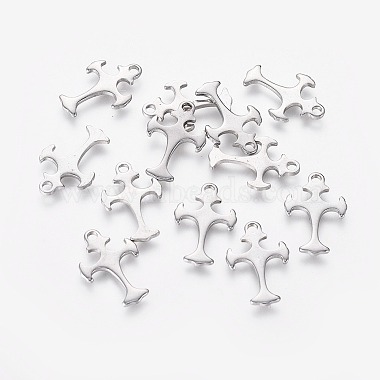 Stainless Steel Color Cross Stainless Steel Charms