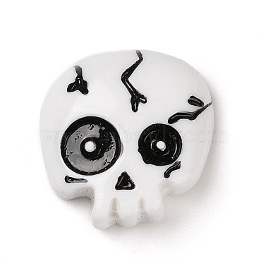 White Skull Resin Cabochons