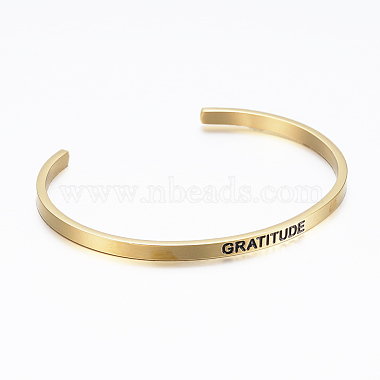 Bracelet manchette d'inspiration en 304 acier inoxydable(BJEW-K173-15G)-2