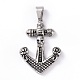 Anchor with Skull 304 Stainless Steel Big Pendants(STAS-G265-02AS)-1