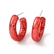 Textured Acrylic Ring Stud Earrings(EJEW-P251-08)-2