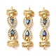 Rack Plating Brass Micro Pave Clear Cubic Zirconia Infinity Links Connector Charms(KK-K385-103G-01)-1