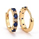 Real 18K Gold Plated Brass Cubic Zirconia Huggie Hoop Earrings(EJEW-C012-08B)-2