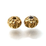 304 Stainless Steel Beads, Ion Plating(IP), Flower, Real 18K Gold Plated, 5.5x5.5x4.5mm, Hole: 1mm(STAS-L315-031G)